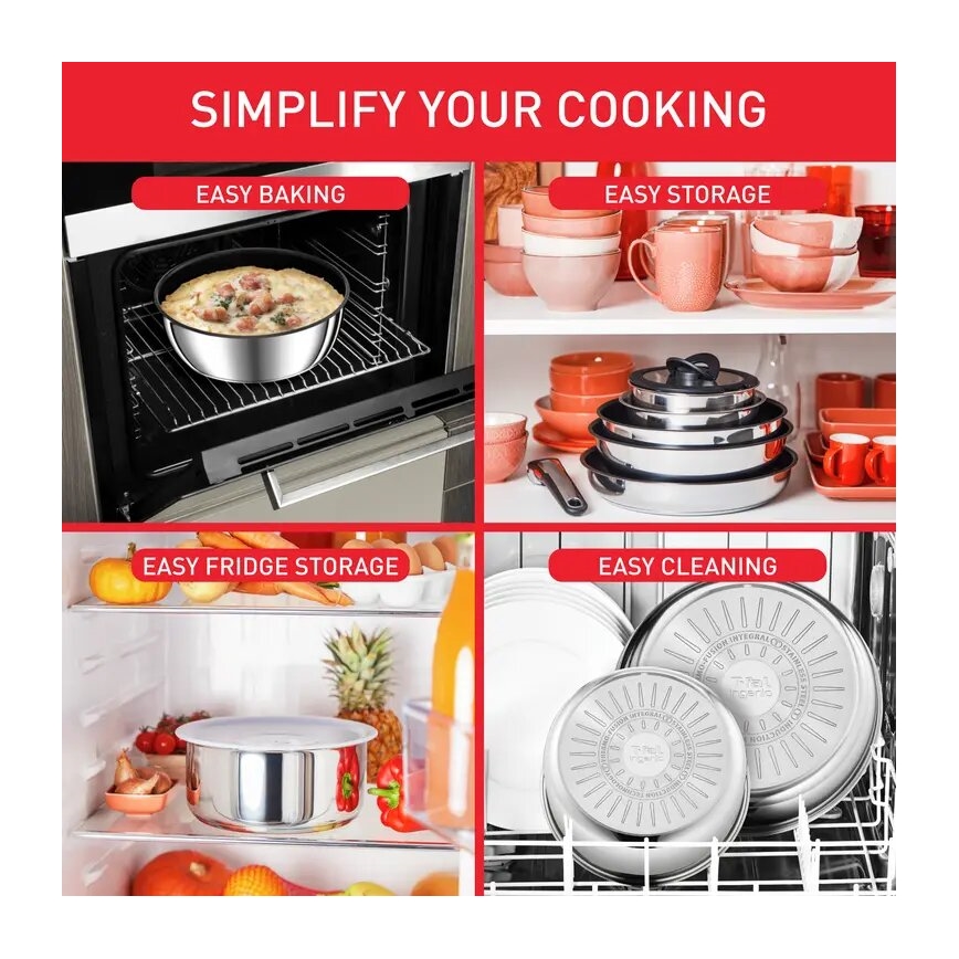 Tefal - INGENIO PREFERENCE ON 13 részes edénykészlet, rozsdamentes acél