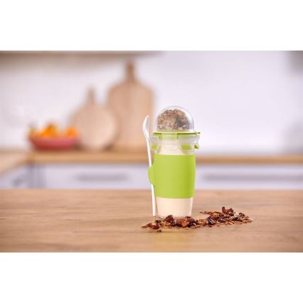 Tefal - Joghurtos kancsó kanállal 0,45 l MASTER SEAL TO GO zöld