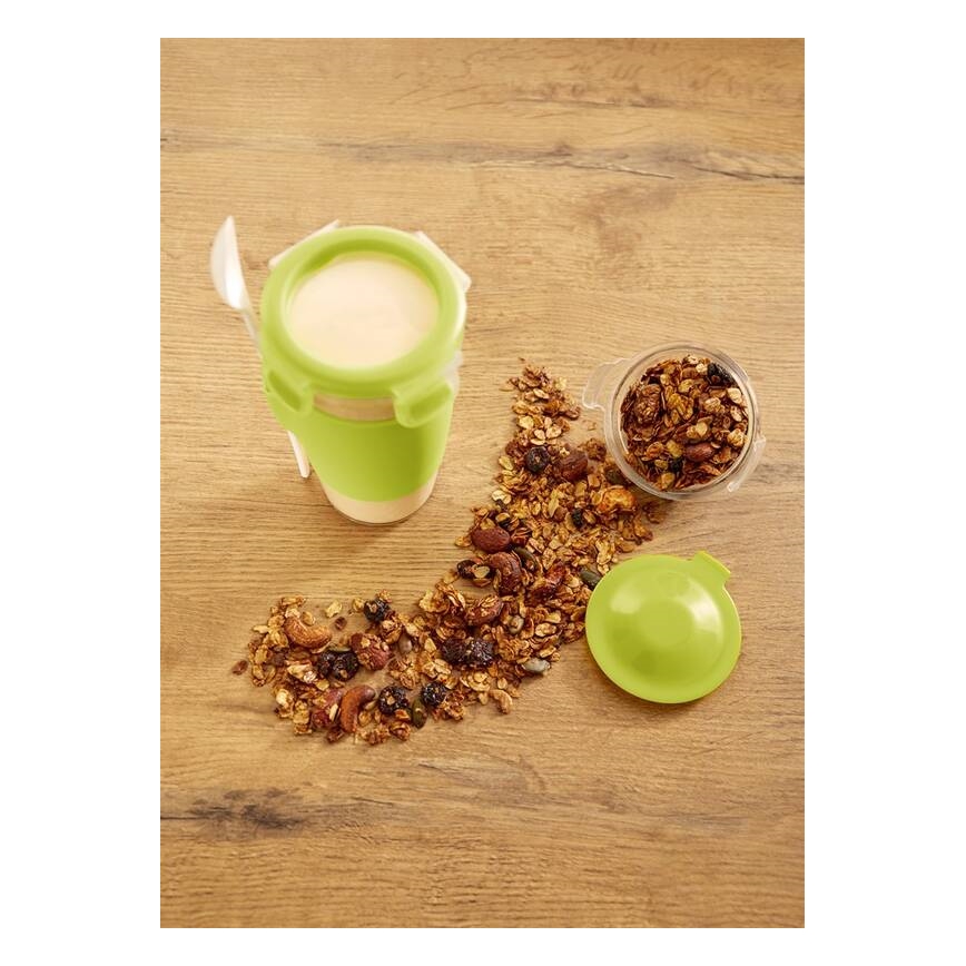 Tefal - Joghurtos kancsó kanállal 0,45 l MASTER SEAL TO GO zöld