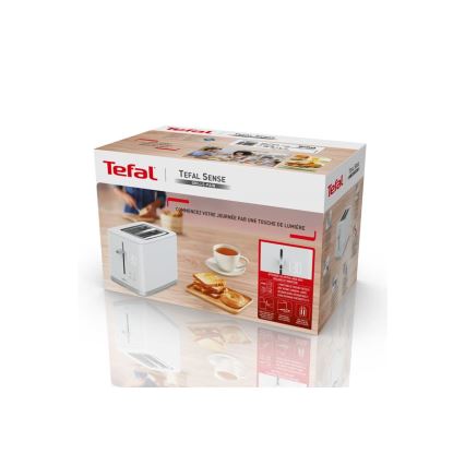 Tefal - Kenyérpirító két lyukkal SENSE 850W/230V fehér