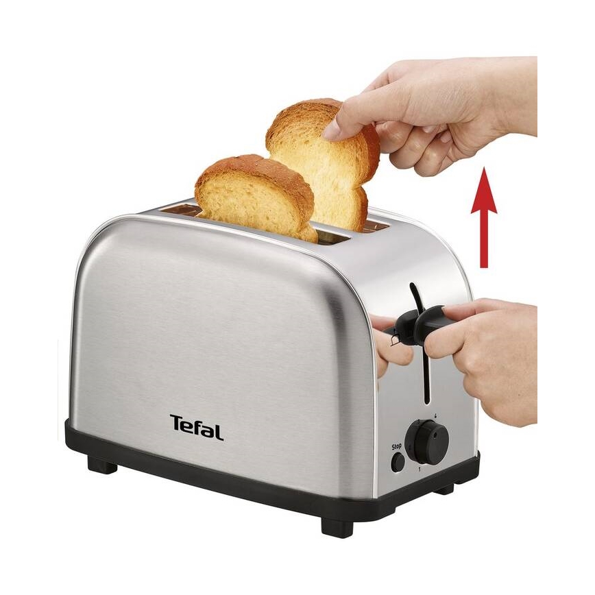 Tefal - Kenyérpirító két lyukkal ULTRA MINI 700W/230V matt króm