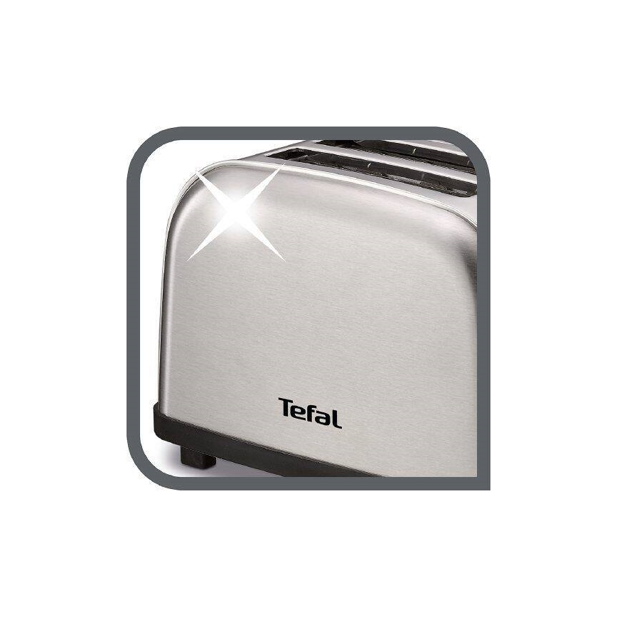 Tefal - Kenyérpirító két lyukkal ULTRA MINI 700W/230V matt króm