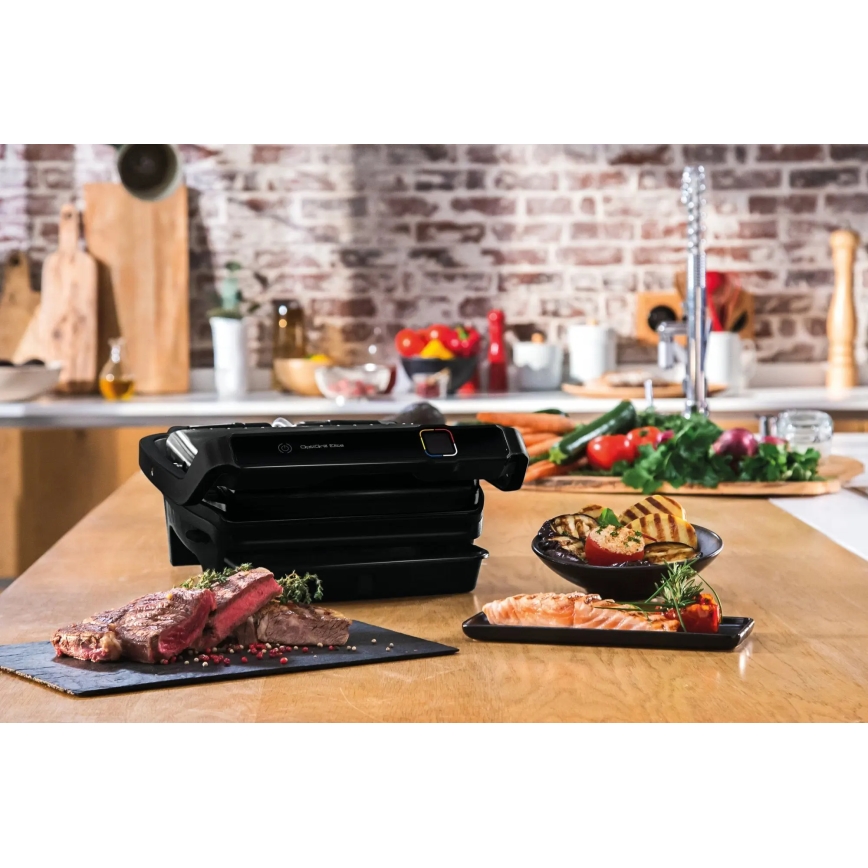 Tefal - Kontakt grill OPTIGRILL ELITE 2000W/230V fekete