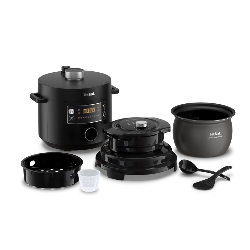 Tefal - Multifunkciós elektromos nyomásfőző 7,6 l 1200W/230V fekete