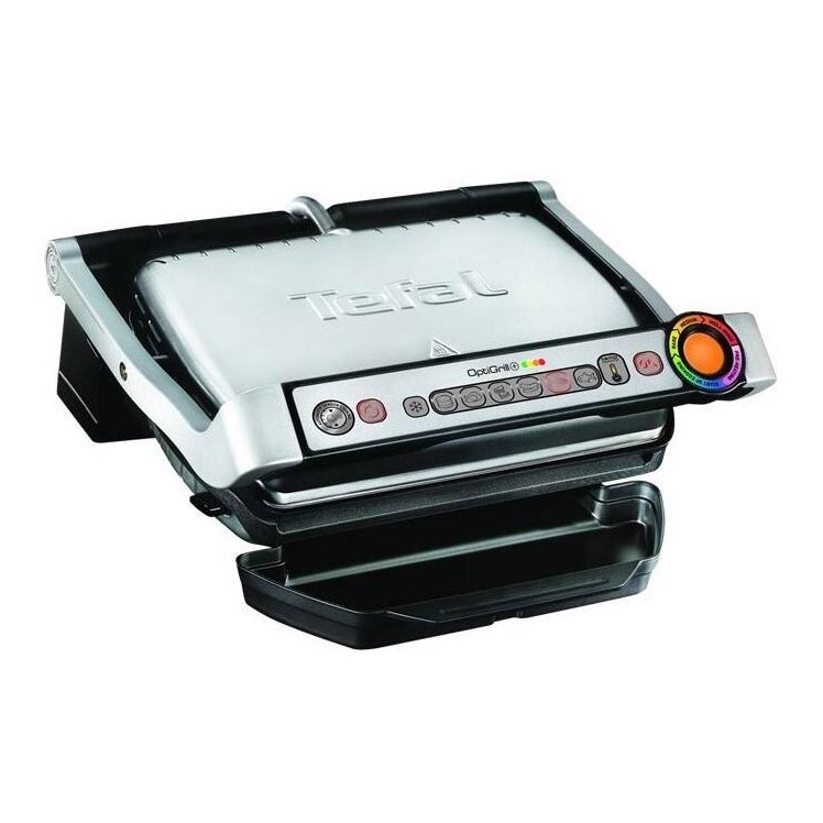 Tefal - OPTIGRILL+ INOX kontakt grill WAFFLE 2000W/230V fekete/króm