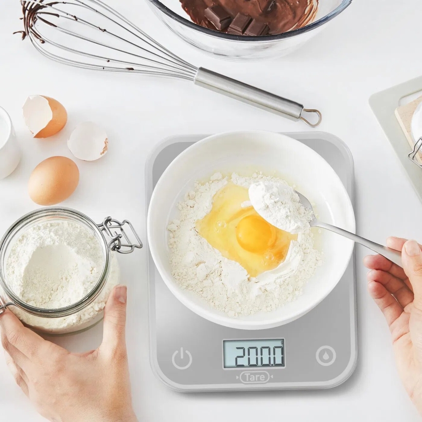 Tefal - Konyhai mérleg OPTISS 2xAAA szürke