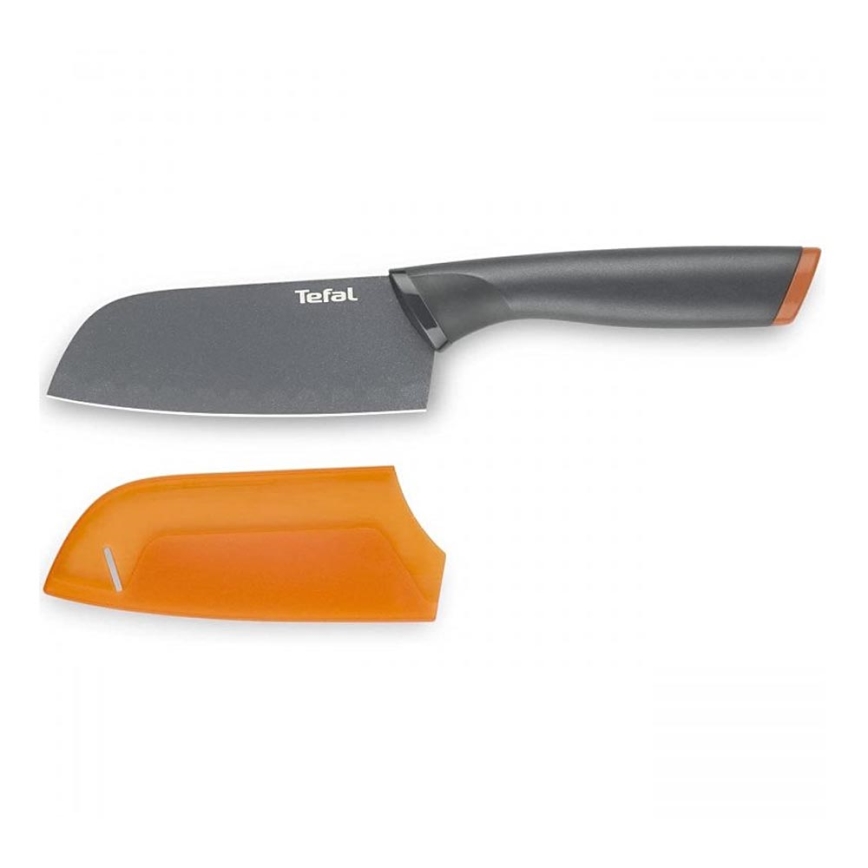 Tefal - Rozsdamentes acél kés santoku FRESH KITCHEN 12 cm szürke/narancs