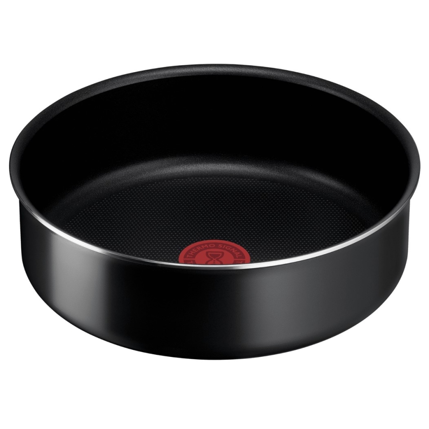 Tefal - Serpenyőkészlet 3 db INGENIO EASY COOK & CLEAN BLACK
