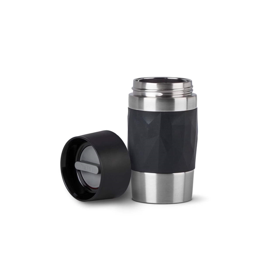Tefal - Termikus bögre 300 ml COMPACT MUG rozsdamentes/fekete