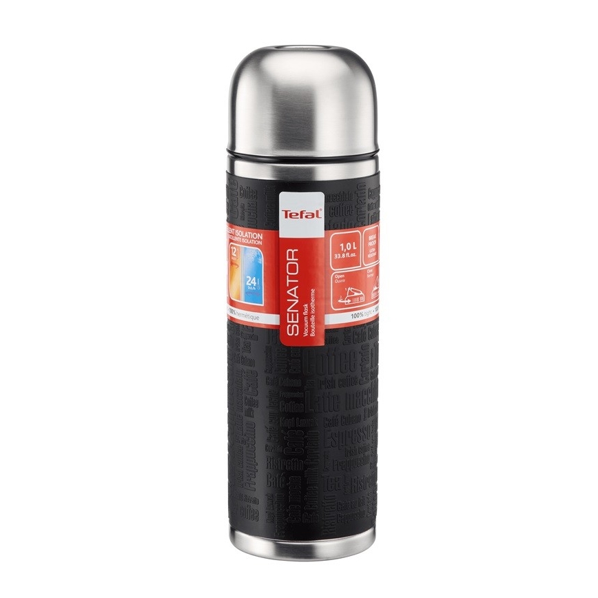 Tefal - Termosz bögrével 1 l SENATOR rozsdamentes/fekete