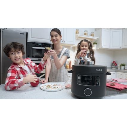 Tefal - Többfunkciós elektromos edény TURBO CUISINE 4,8 l 1090W/230V fekete