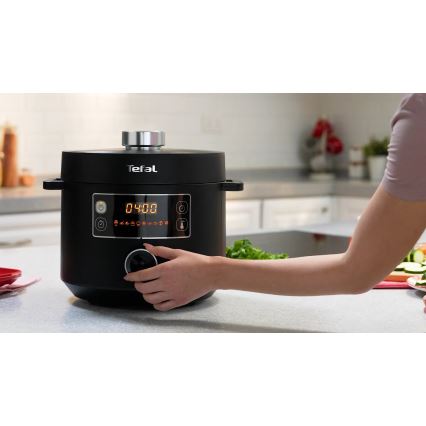 Tefal - Többfunkciós elektromos edény TURBO CUISINE 4,8 l 1090W/230V fekete