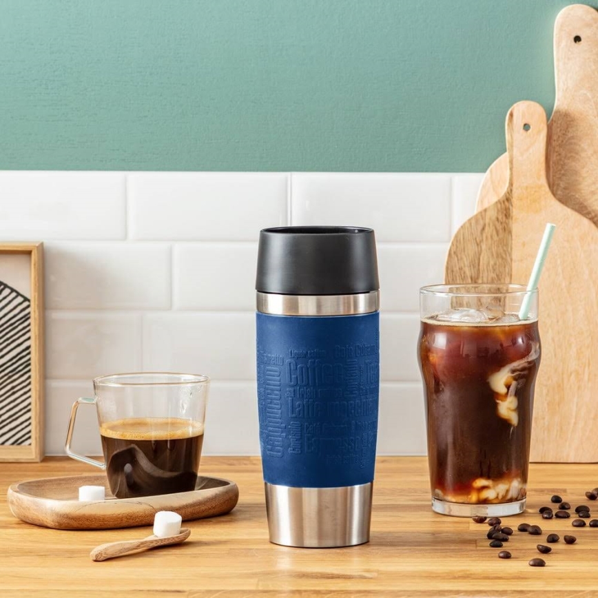 Tefal - Utazó bögre 360 ml TRAVEL MUG rozsdamentes/acél sötétkék