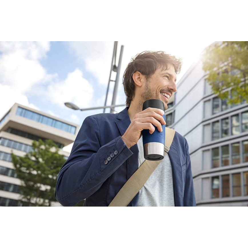 Tefal - Utazó bögre 360 ml TRAVEL MUG rozsdamentes/acél sötétkék