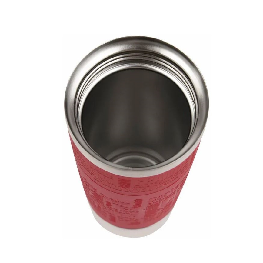 Tefal - Utazó bögre 500 ml TRAVEL MUG rozsdamentes/piros