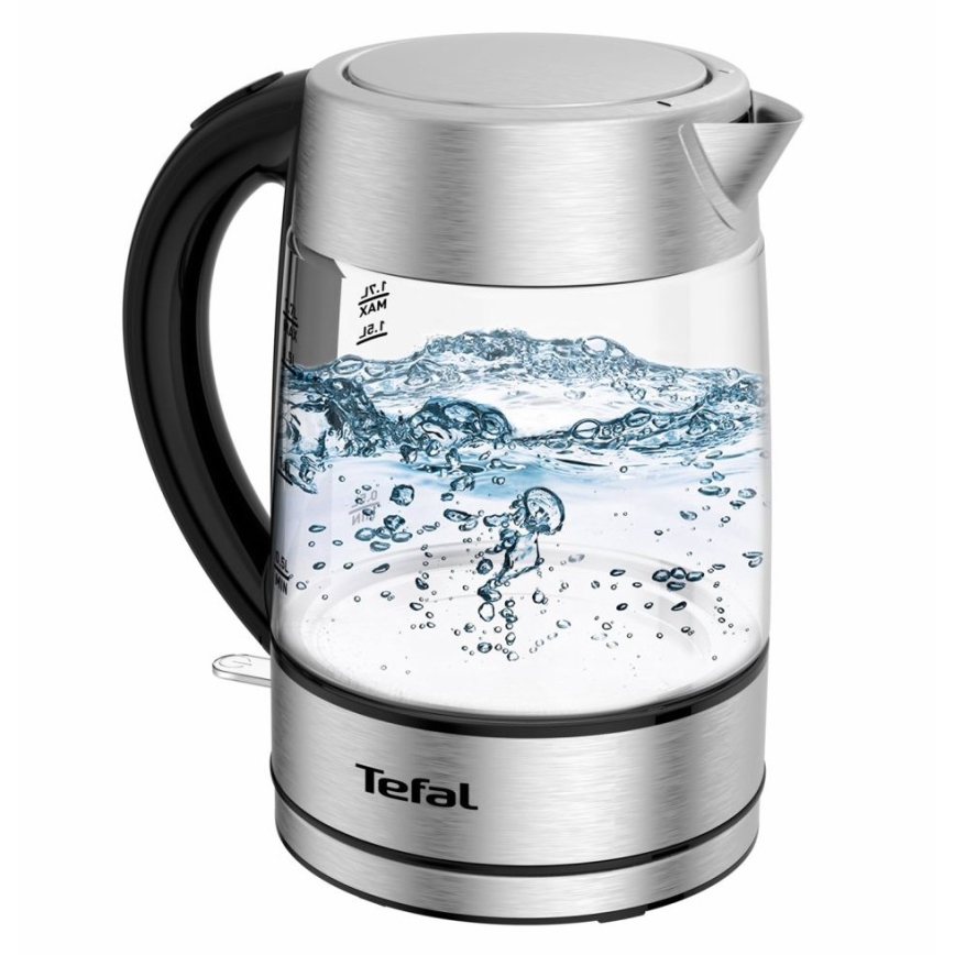 Tefal - Vízforraló GLASS 1,7 l  2200W/230V matt króm