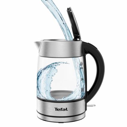 Tefal - Vízforraló GLASS 1,7 l  2200W/230V matt króm