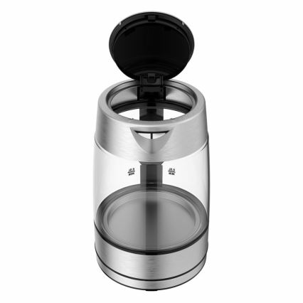 Tefal - Vízforraló GLASS 1,7 l  2200W/230V matt króm