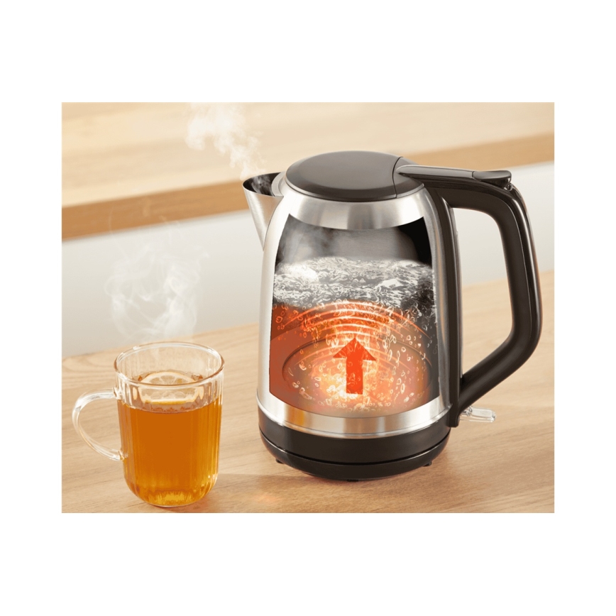 Tefal - Vízforraló SUBITO 1,7l 2400W/230V rozsdamentes/fekete