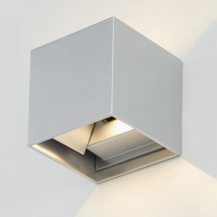 Telefunken 303404TF - LED kültéri fali lámpatest LED/7W/230V IP44 ezüstszínű