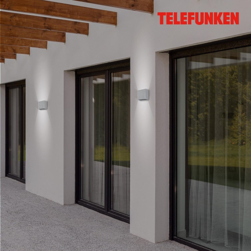 Telefunken 303404TF - LED kültéri fali lámpatest LED/7W/230V IP44 ezüstszínű