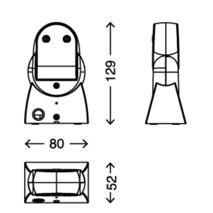 Telefunken 305806TF - Kültéri mozgásérzékelő 230V IP44 fehér