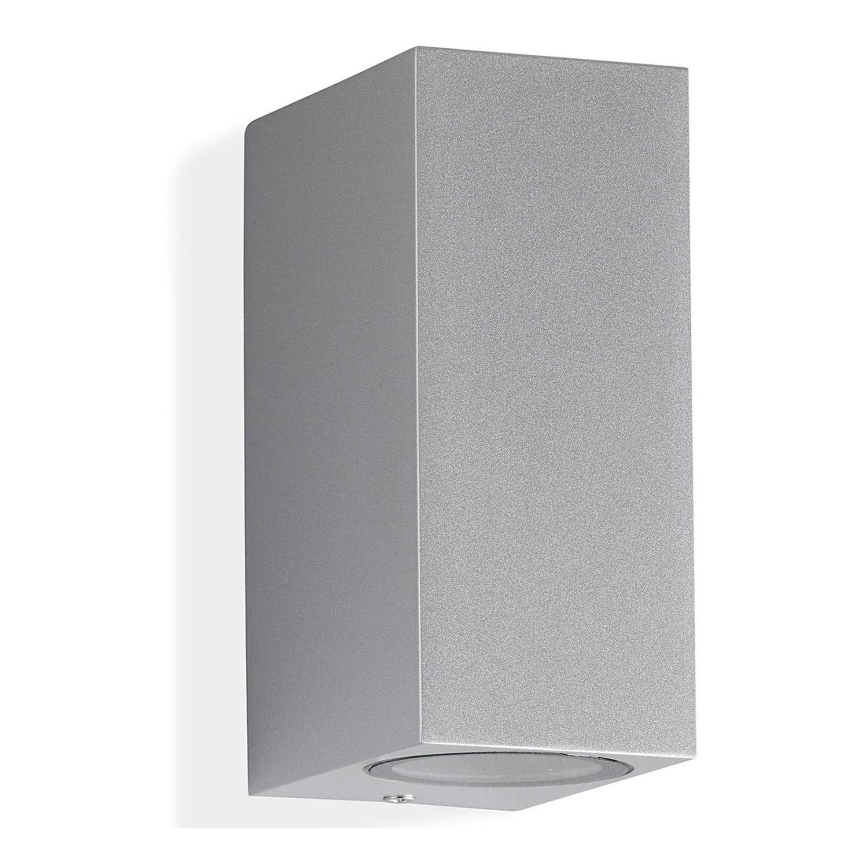 Telefunken 307004TF - LED Kültéri fali lámpa 2xGU10/5W/230V IP44 ezüst