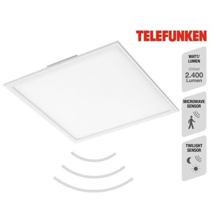 Telefunken 308806TF - LED Mennyezeti panel érzékelővel LED/25W/230V 4000K