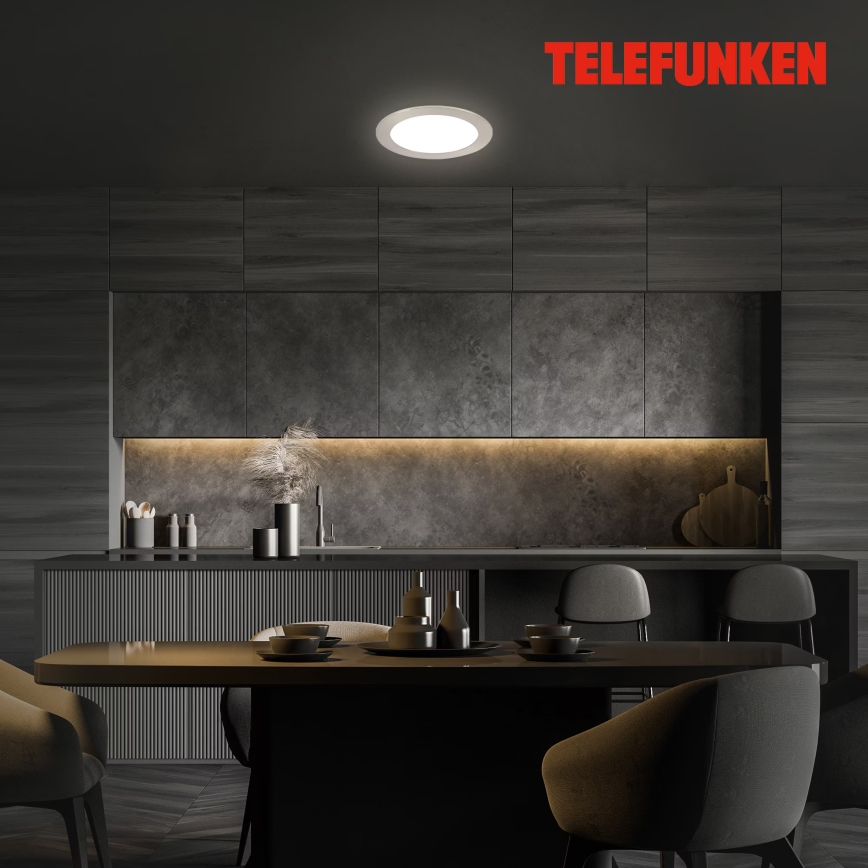 Telefunken 309402TF - LED RGBW Dimmelhető ürdőszobai fügesztett mennyezeti lámpa LED/12W/230V 2700-6500K IP23 Wi-Fi Tuya