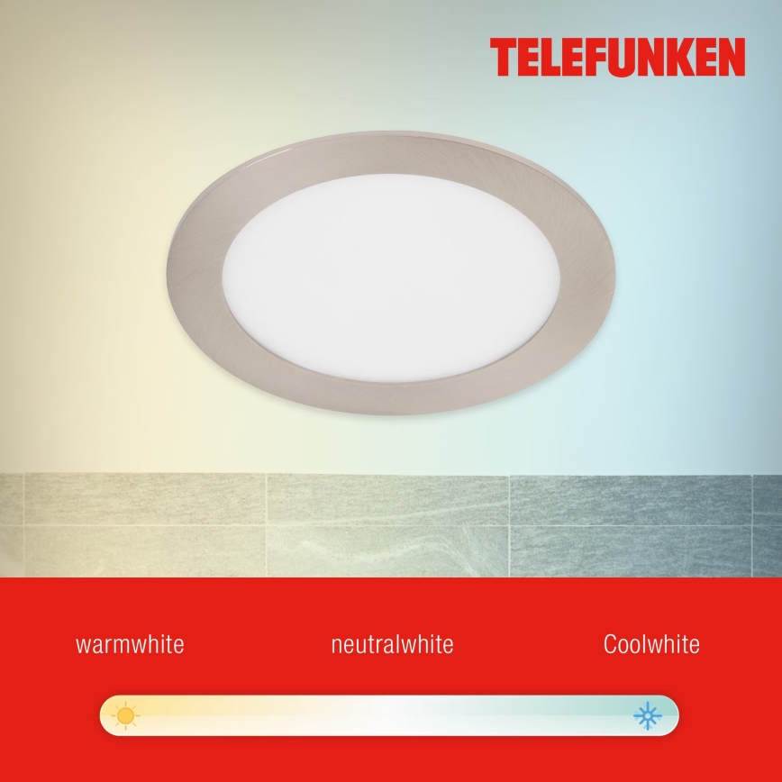 Telefunken 309402TF - LED RGBW Dimmelhető ürdőszobai fügesztett mennyezeti lámpa LED/12W/230V 2700-6500K IP23 Wi-Fi Tuya