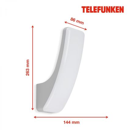 Telefunken 311604TF - LED Kültéri fali lámpa LED/15W/230V IP44 ezüst