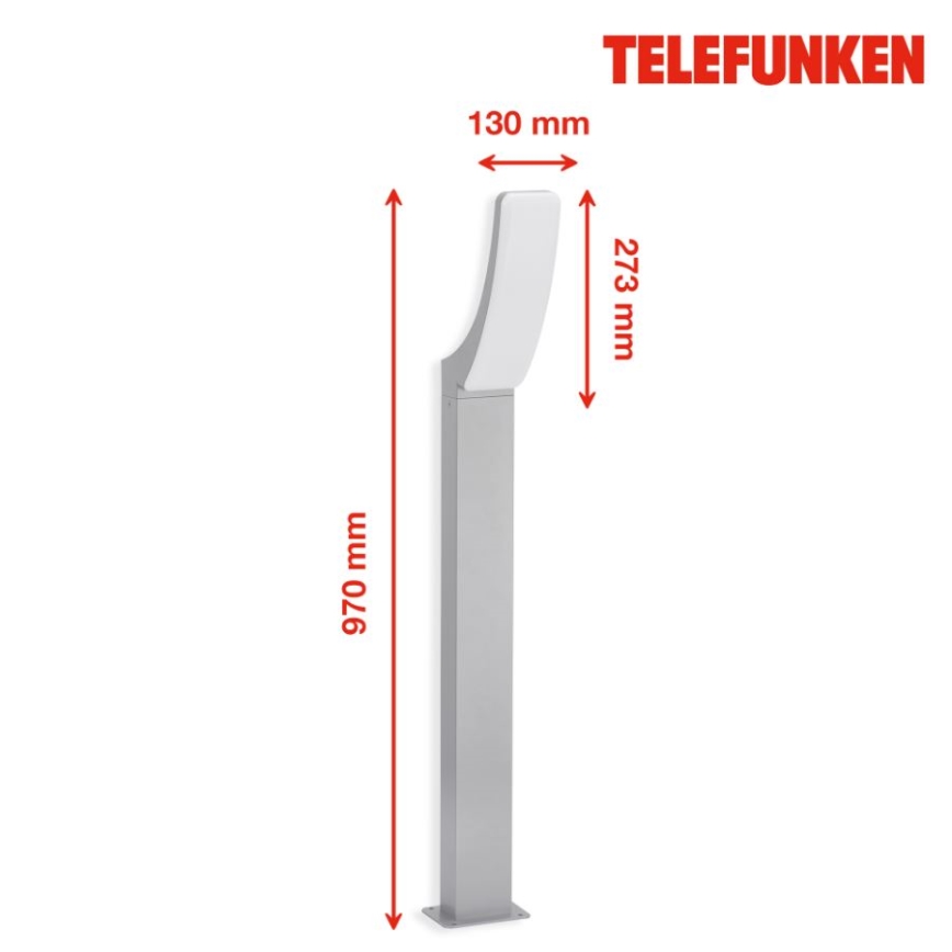 Telefunken 311904TF - LED Kültéri lámpa LED/15W/230V 97 cm IP44