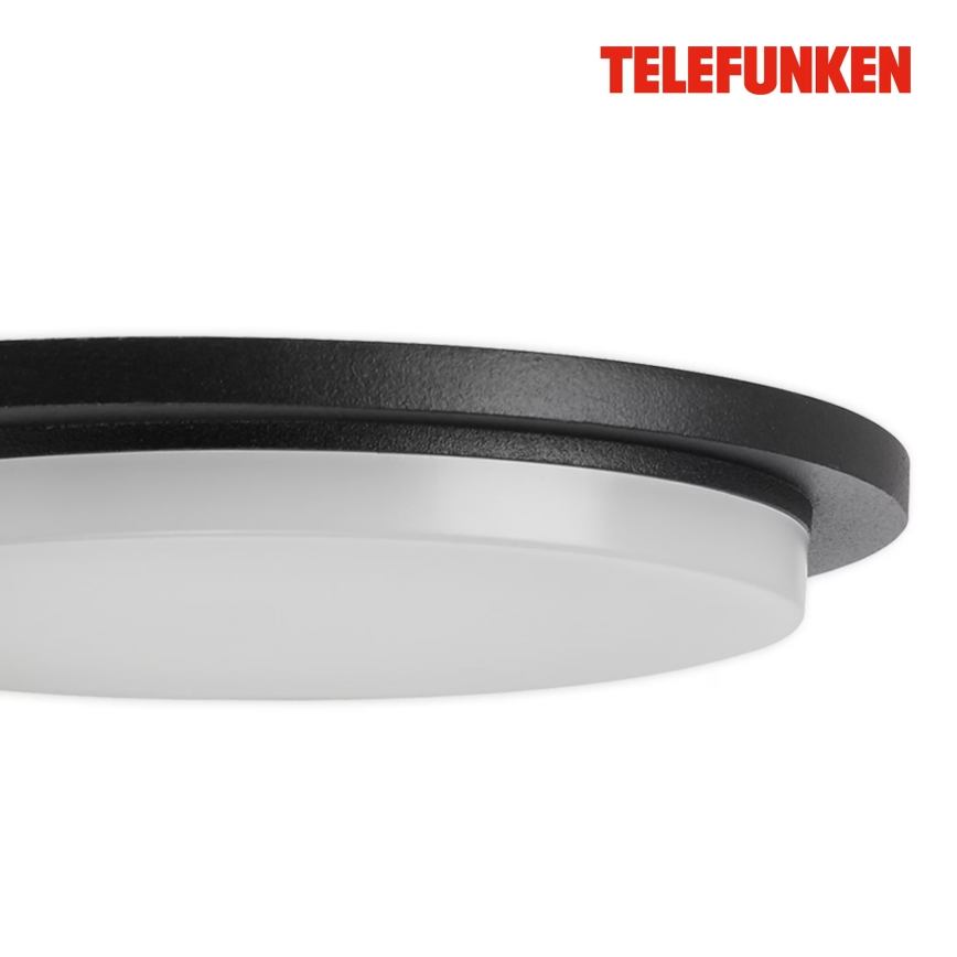 Telefunken 312505TF-LED Kültéri fali lámpa érzékelővel LED/10W/230V IP44 fekete