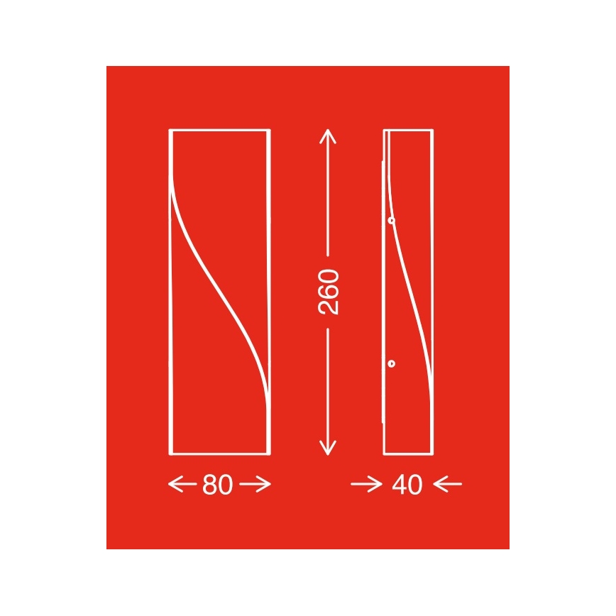 Telefunken 312704TF - LED Kültéri fali lámpa 2xLED/5,5W/230V IP44 ezüst