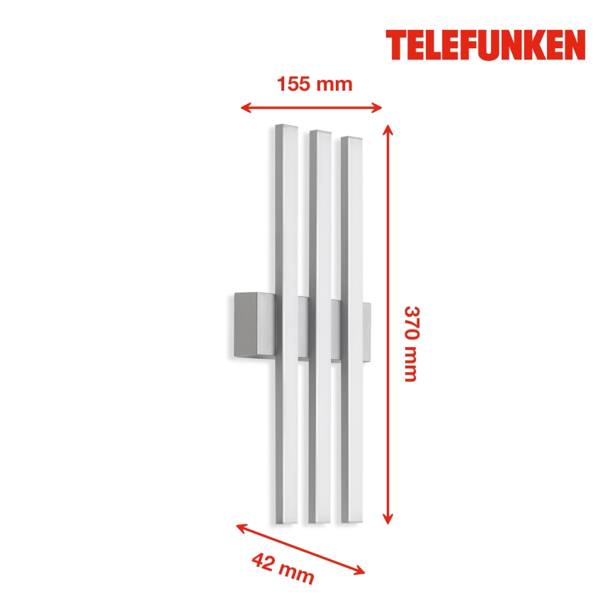 Telefunken 313104TF - LED Kültéri fali lámpa 3xLED/4W/230V IP44