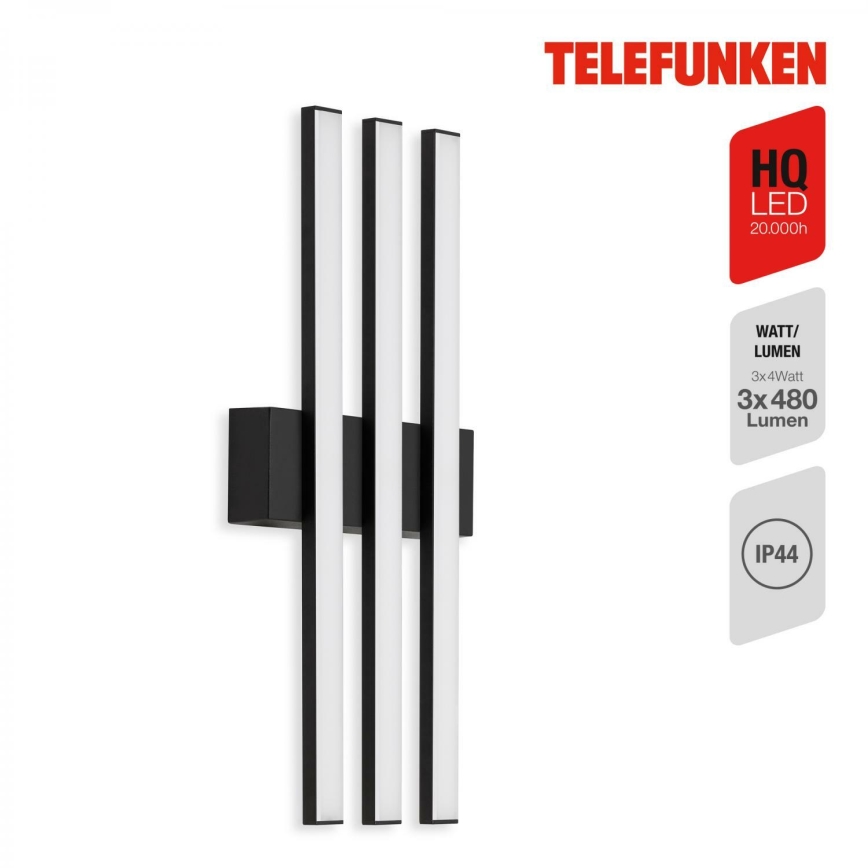 Telefunken 313105TF - LED Kültéri fali lámpa 3xLED/4W/230V IP44