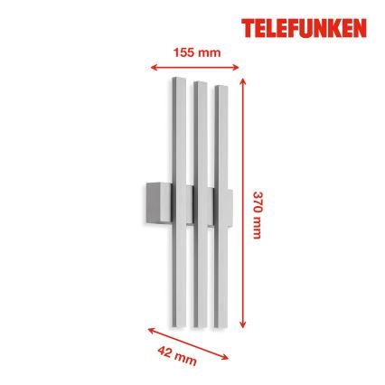 Telefunken 313304TF - LED Kültéri fali lámpa 3xLED/4W/230V IP44