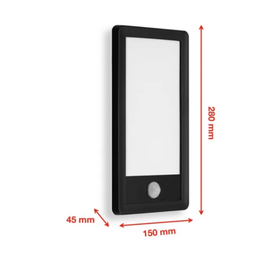 Telefunken 313905TF - LED Kültéri fali lámpa érzékelővel LED/16W/230V IP44