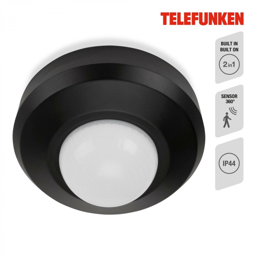 Telefunken 314705TF - Kültéri mozgásérzékelő 360° IP44 fekete