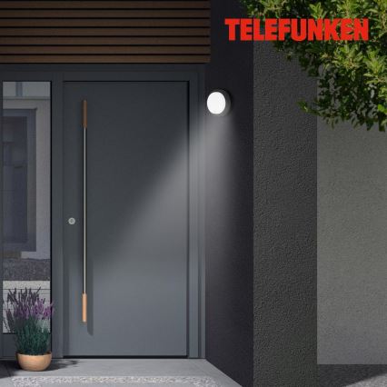 Telefunken 315305TF - LED Kültéri fali lámpa érzékelővel LED/12W/230V IP44 fekete