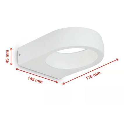 Telefunken 320206TF - LED kültéri fali lámpa LED/7,5W/230V IP44 fehér