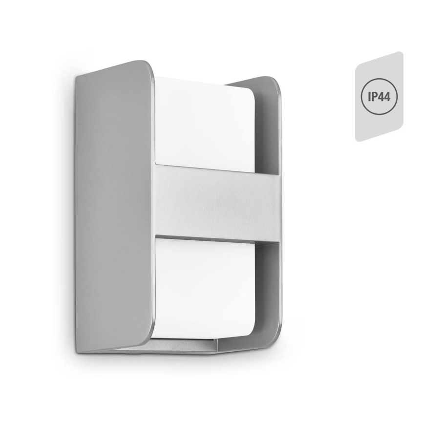 Telefunken 321004TF - Kültéri fali lámpa 1xE27/12W/230V IP44 ezüst