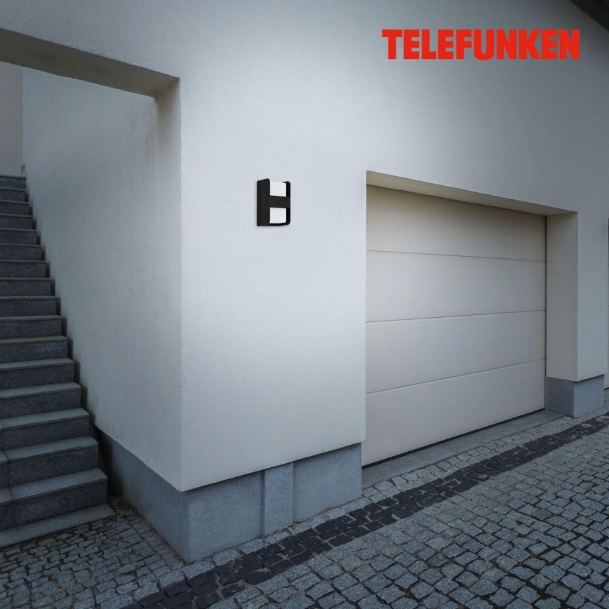 Telefunken 321005TF - Kültéri fali lámpa 1xE27/12W/230V IP44 fekete