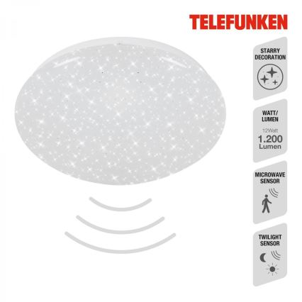 Telefunken 601706TF - LED Mennyezeti lámpa érzékelővel LED/12W/230V átm. 27 cm