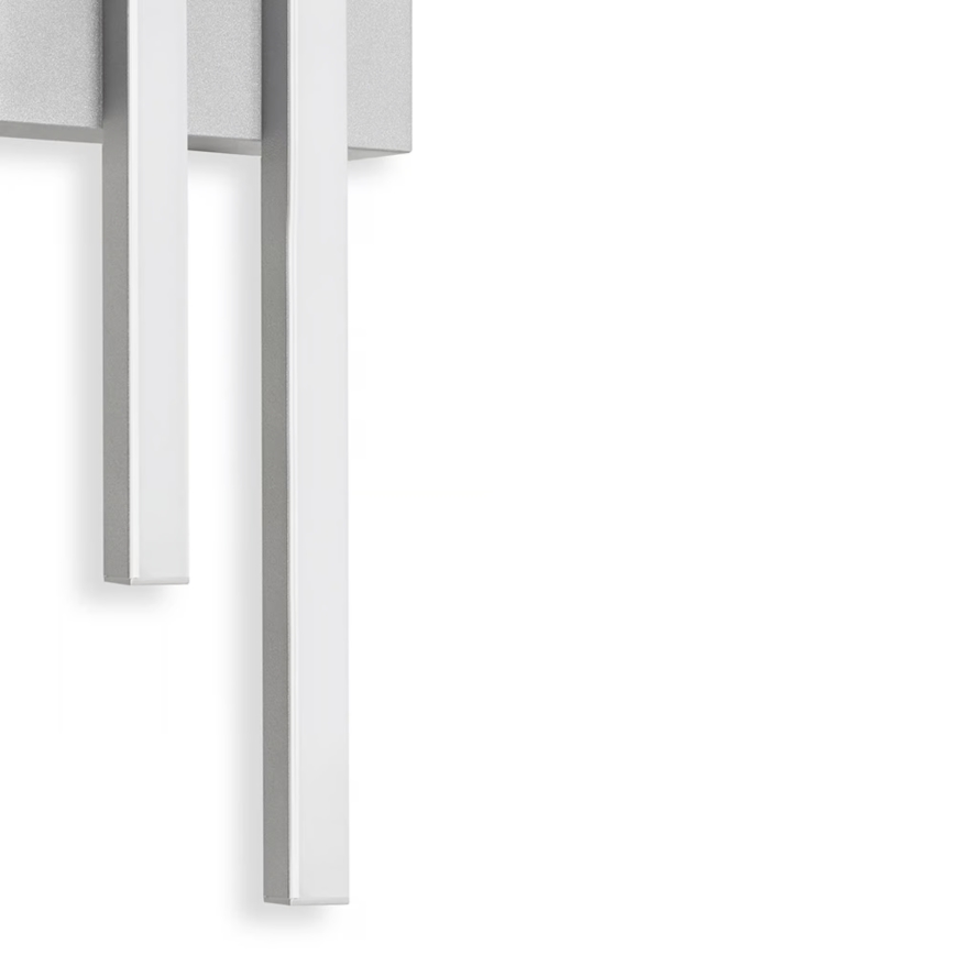Telefunken - LED kültéri fali lámpa 2xLED/4W/230V 4000K IP44 ezüst