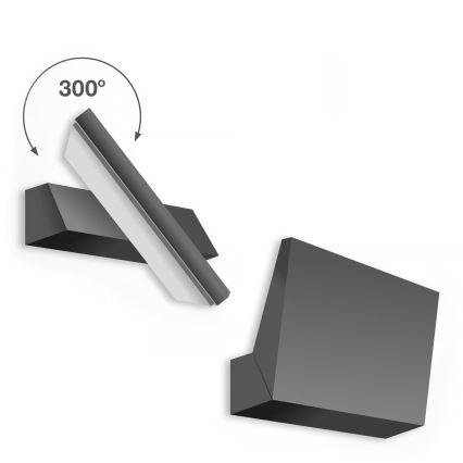 Telefunken - LED kültéri fali lámpa LED/10W/230V IP44 fekete