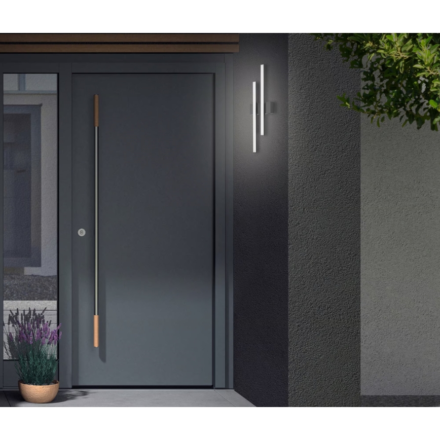 Telefunken - LED kültéri fali lámpatest 2xLED/4W/230V IP44 fekete