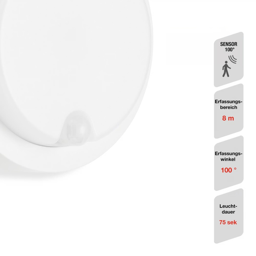 Telefunken - LED kültéri fali lámpa alkony- és mozgásérzékelővel LED/12W/230V IP44 fehér