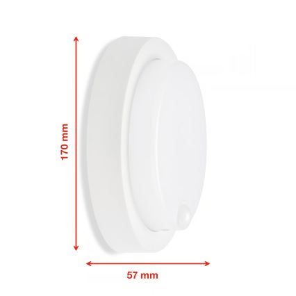 Telefunken - LED kültéri fali lámpa alkony- és mozgásérzékelővel LED/12W/230V IP44 fehér