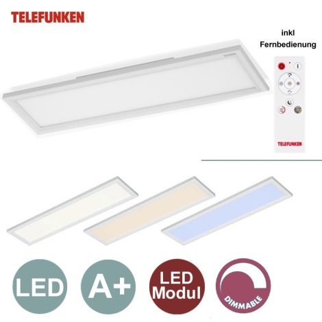 Telefunken - LED Szabályozható panel 1xLED/18W/230V + távirányítás